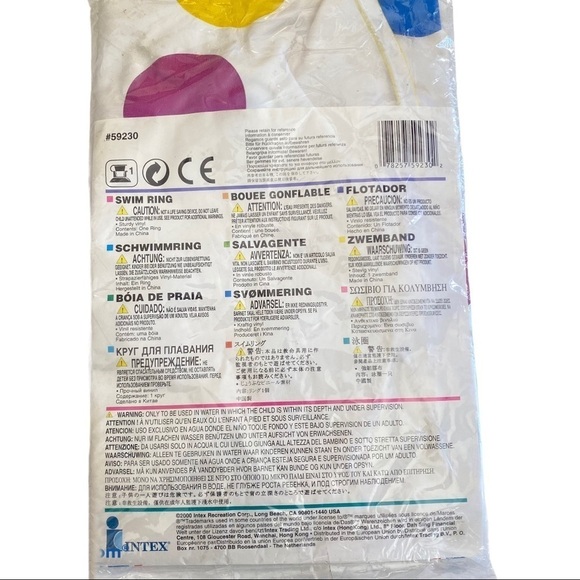 Vintage Intex Polka Dot Swim Ring Inflatable 59230 - Picture 2 of 4